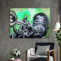 Louis Armstrong 19 Louis Armstrong -Artmind 01110b 9 kunstwerk wandbild leinwand canva artmind kunst kaufen