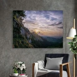 Berggipfel Im Sonnenaufgang 18 Berggipfel Im Sonnenaufgang -Artmind 1023 9 kunstwerk wandbild leinwand canva artmind kunst kaufen