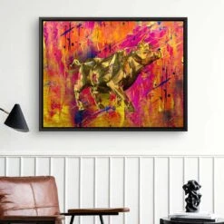 Goldener Stier 19 Goldener Stier -Artmind 1073 7 kunstwerk wandbild leinwand canva artmind kunst kaufen