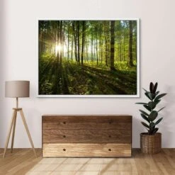 Sonnenstrahlen Im Wald 22 Sonnenstrahlen Im Wald -Artmind 1518 kunstwerk wandbild leinwand canva artmind kunst kaufen