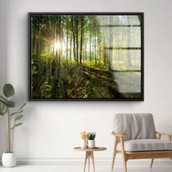 Sonnenstrahlen Im Wald 19 Sonnenstrahlen Im Wald -Artmind 1518 5 kunstwerk wandbild leinwand canva artmind kunst kaufen