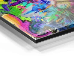 Colorful Lion King 23 Colorful Lion King -Artmind 1569 wandbild artmind acrylglas galerie bond detail acryl