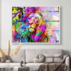Colorful Lion King 18 Colorful Lion King -Artmind 1569 6 kunstwerk wandbild leinwand canva artmind kunst kaufen