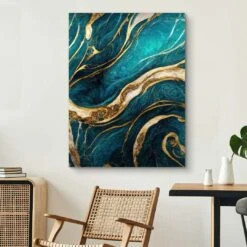 Golden Blocean I 19 Golden Blocean I -Artmind 1580 5 wandbild artwork artmind leinwandbilder canva kunst bilder