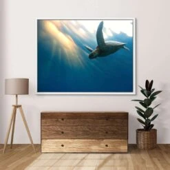 Floating Turtle 22 Floating Turtle -Artmind 1595a kunstwerk wandbild leinwand canva artmind kunst kaufen