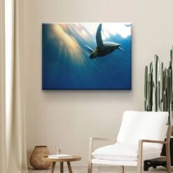 Floating Turtle 19 Floating Turtle -Artmind 1595a 10 kunstwerk wandbild leinwand canva artmind kunst kaufen