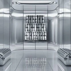 Wall Of Wealth 10 Wall Of Wealth -Artmind Wandbild Freiform Chrome Edition Geldscheine Dollar Wand Silber Gebuerstet.webp 3