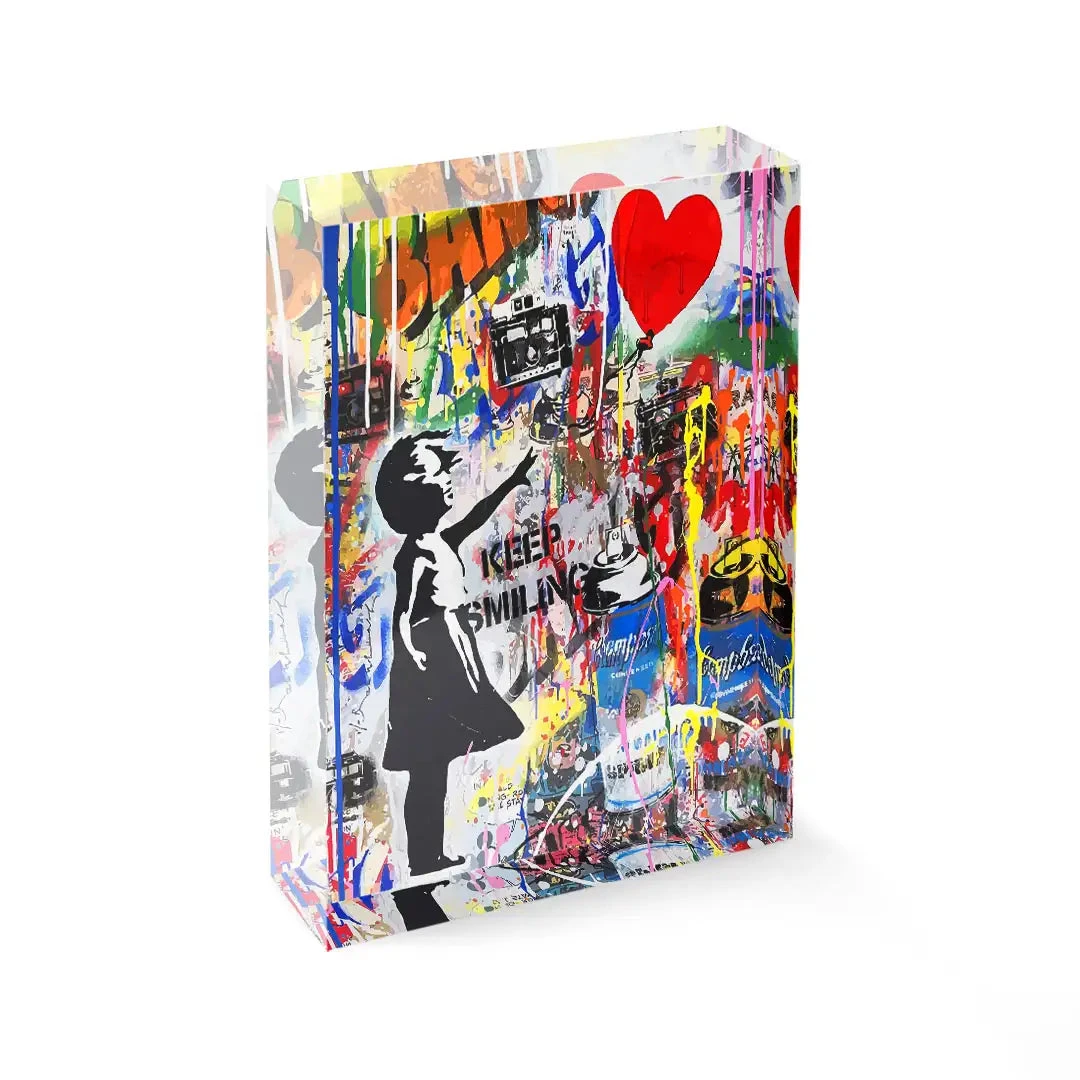Acrylblock - Keep Smiling 3 Acrylblock - Keep Smiling