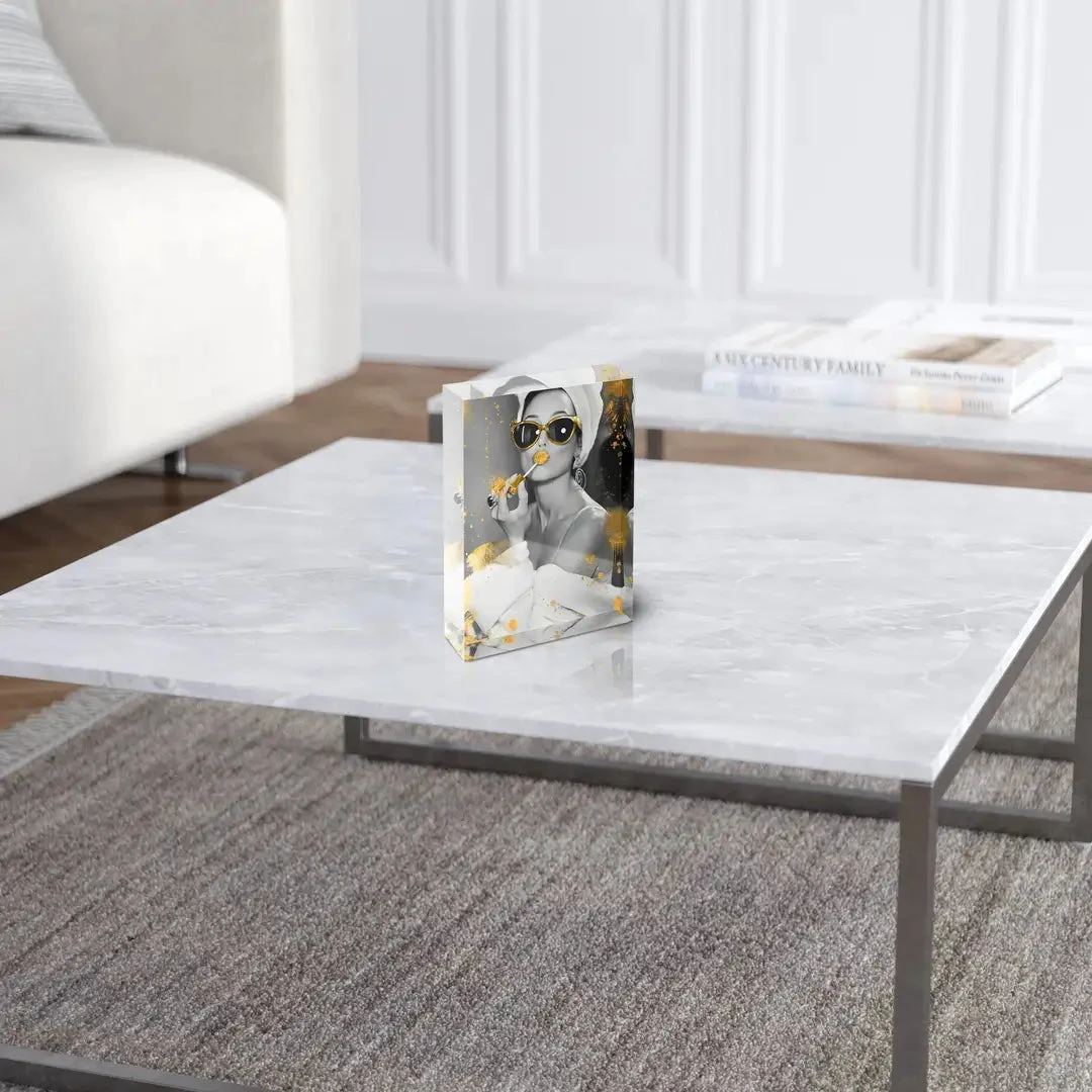 Acrylblock - Bathe In Gold 6 Acrylblock - Bathe In Gold – Bild 4