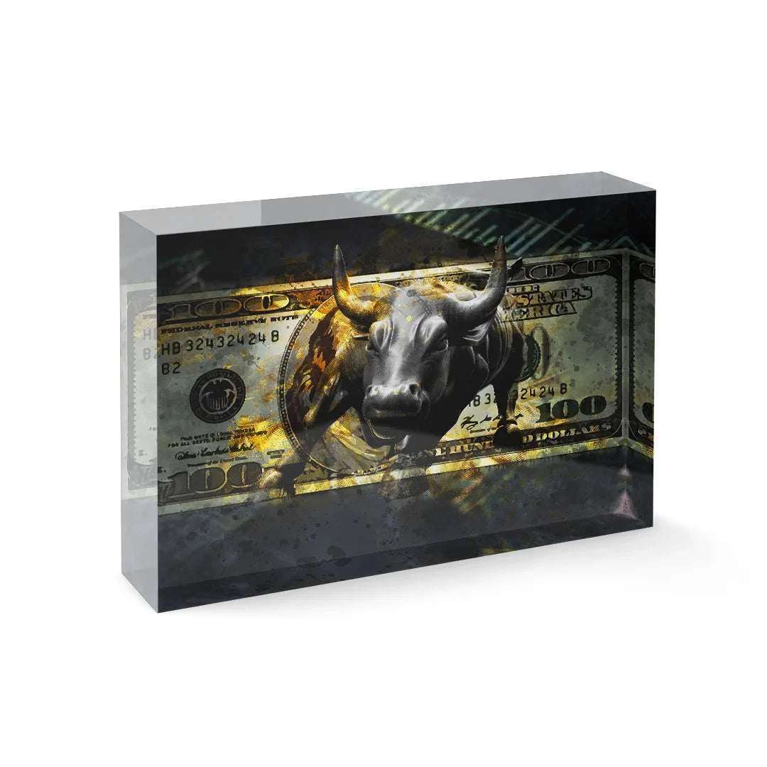 Acrylblock - Wall Street Bull 3 Acrylblock - Wall Street Bull