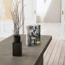 Acrylblock - Never Mind 7 Acrylblock - Never Mind -Artmind acrylblock frau toilette smoke art 5