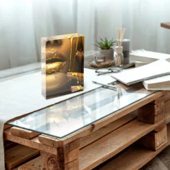 Acrylblock - Golden Glossy 8 Acrylblock - Golden Glossy -Artmind acrylblock golden face lippen 1