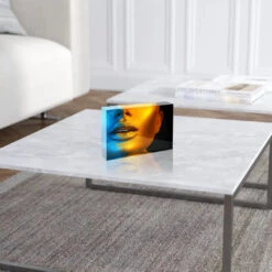 Acrylblock - Shining Face 9 Acrylblock - Shining Face -Artmind acrylblock golden face 3