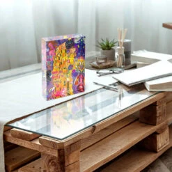 Acrylblock - Klimt Kiss 8 Acrylblock - Klimt Kiss -Artmind acrylblock klimt kiss pop art work 2