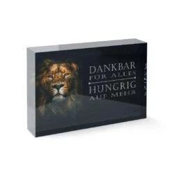 Acrylblock - Dankbar & Hungrig
