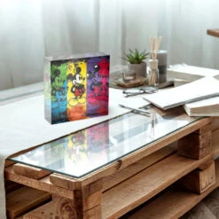 Acrylblock - Triple -Artmind acrylblock mickey pop art kunst 4