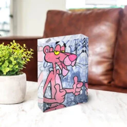 Acrylblock - Stay Positive 8 Acrylblock - Stay Positive -Artmind acrylblock pink panther artwork 3