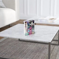 Acrylblock - Esta Muy Loca 9 Acrylblock - Esta Muy Loca -Artmind acrylblock pink panther mixed media 3