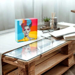 Acrylblock - Pantone Frau Pink 8 Acrylblock - Pantone Frau Pink -Artmind acrylblock pop art kunstwerk pantone 4