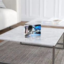 Acrylblock - Retro Blue 9 Acrylblock - Retro Blue -Artmind acrylblock retro blue art work 3