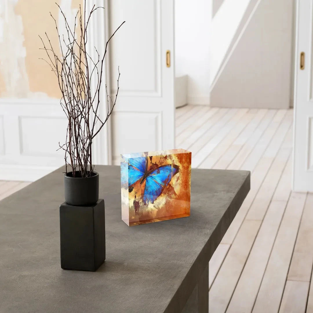 Acrylblock - Blue Butterfly 4 Acrylblock - Blue Butterfly – Bild 2