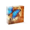 Acrylblock - Blue Butterfly 1 Acrylblock - Blue Butterfly -Artmind acrylblock schmetterling balu gold kunstwerk 5
