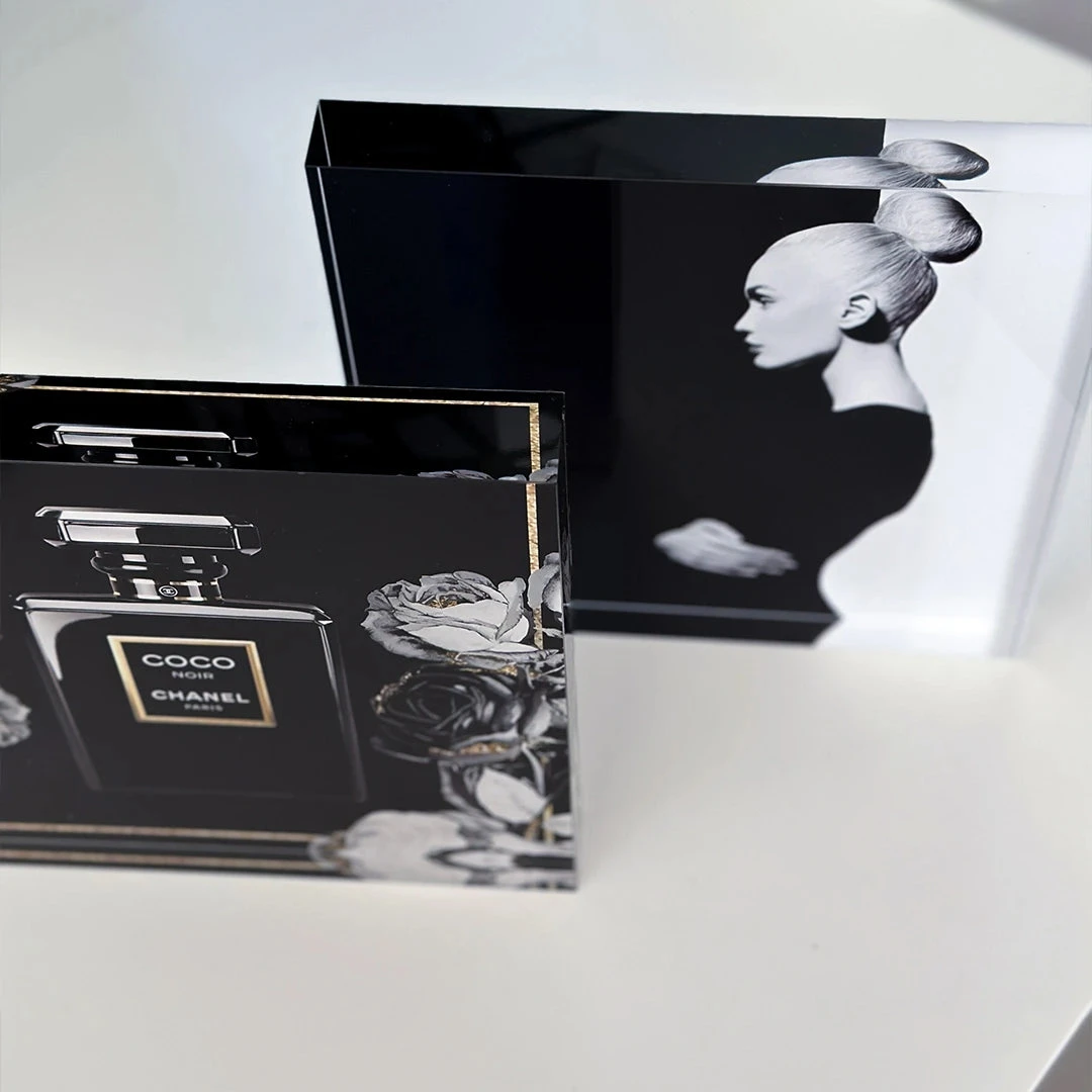 Acrylblock - Chanel On Flower 5 Acrylblock - Chanel On Flower – Bild 3