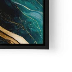 Golden Blocean II 24 Golden Blocean II -Artmind artmind premium wandbild goldener marmor petroleum muster xxl wandbild lwrs