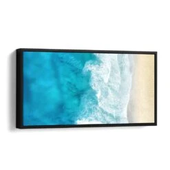 Beach Love 17 Beach Love -Artmind artmind premium wandbild ocean waves beach xxl bild gerahmt canva schattenfugenrahmen