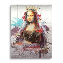 Queen Mona Lisa 16 Queen Mona Lisa -Artmind artmind xxl wandbilder bunte mona lisa premium wandbild gerahmt brushed