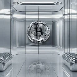 Silver Bitcoin 12 Silver Bitcoin -Artmind bitcoin wandbild chrome edition artmind artwork 2