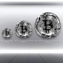 Silver Bitcoin 15 Silver Bitcoin -Artmind bitcoin wandbild chrome edition artmind artwork 4
