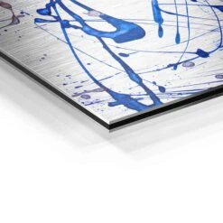 Blue Paint 23 Blue Paint -Artmind kreatives wandbild blau detail brushed