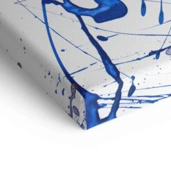 Blue Paint 21 Blue Paint -Artmind kreatives wandbild blau detail leinwand