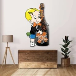 Champagne Can Fix 14 Champagne Can Fix -Artmind kunstwerk wandbild champagne fix acryl gebuerstet artmind kunst kaufen 1