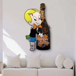 Champagne Can Fix 13 Champagne Can Fix -Artmind kunstwerk wandbild champagne fix acryl gebuerstet artmind kunst kaufen 3