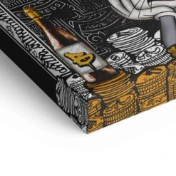 Let The Money - Black Edition 21 Let The Money - Black Edition -Artmind motivationsbild bugs bunny schwarze american express detail leinwand