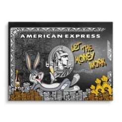 Let The Money - Black Edition 16 Let The Money - Black Edition -Artmind motivationsbild bugs bunny schwarze american express leinwand