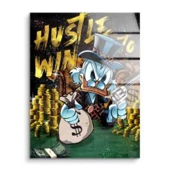 Hustle To Win 16 Hustle To Win -Artmind motivationsbild dagobert hustle to win acryl