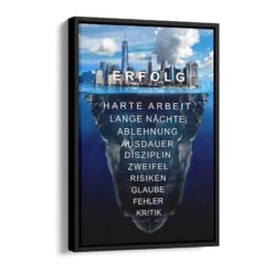 Stadt Des Erfolges - Deutsch 17 Stadt Des Erfolges - Deutsch -Artmind motivationsbild eisberg stadt schattenfugenrahmen