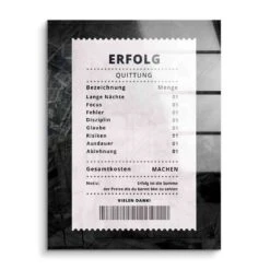 Quittung - Deutsch 17 Quittung - Deutsch -Artmind motivationsbild erfolg quittung acryl