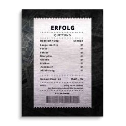 Quittung - Deutsch 16 Quittung - Deutsch -Artmind motivationsbild erfolg quittung brushed