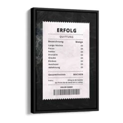 Quittung - Deutsch 18 Quittung - Deutsch -Artmind motivationsbild erfolg quittung schattenfugenrahmen