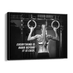 Is Hard Before 17 Is Hard Before -Artmind motivationsbild fitness schattenfugenrahmen