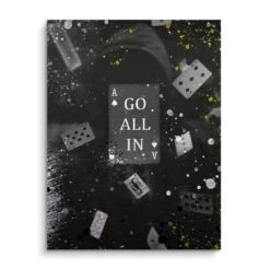 Go All In -Artmind motivationsbild go all in brushed