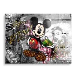 Get Rich 15 Get Rich -Artmind motivationsbild micky maus pop art acryl