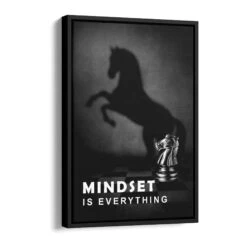Mindset Is Everything 19 Mindset Is Everything -Artmind motivationsbild mindset ferrari pferd schattenfugenrahmen