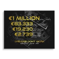 One Million 16 One Million -Artmind motivationsbild one million leinwand