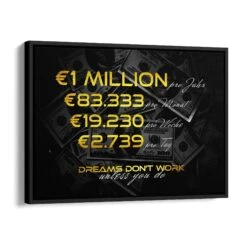 One Million 17 One Million -Artmind motivationsbild one million schattenfugenrahmen