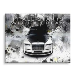 It All Starts 17 It All Starts -Artmind motivationsbild rollsroyce leinwand